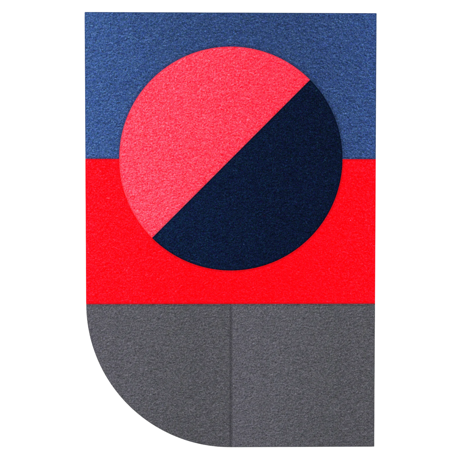 Acoustic Wall Art Panels FAN 3 lava swatch on white background Decormania UK